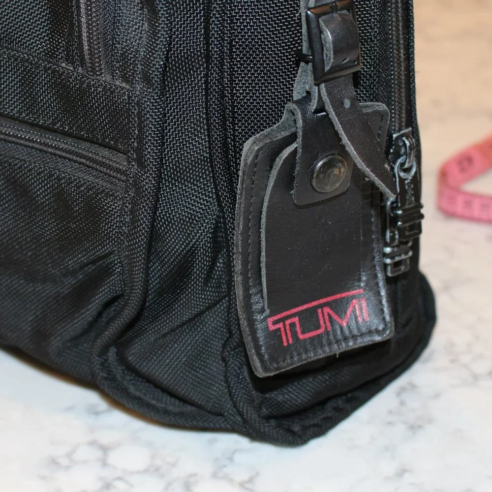 Tumi Black Ballistic Nylon Expandable Laptop Bag